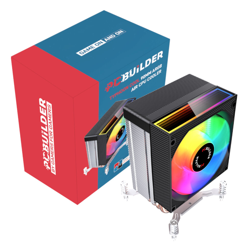 PCBuilder TYHPOON COOL 90mm Air CPU Cooler - Black - Image 2