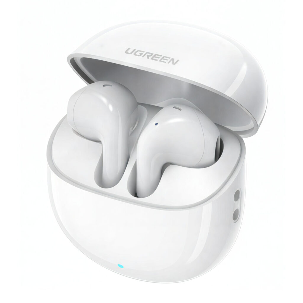 UGREEN Lightbuds Basic Earphones (Semi In-Ear)–White - Image 2