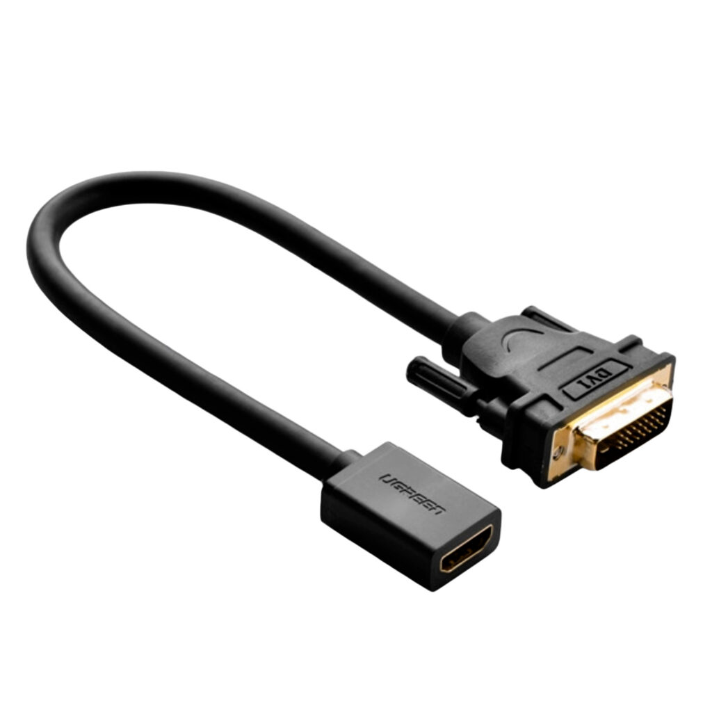 UGREEN DVI to HDMI Cable Adapter 15cm | Male to Female | 1080p Full HD – Black - Image 4