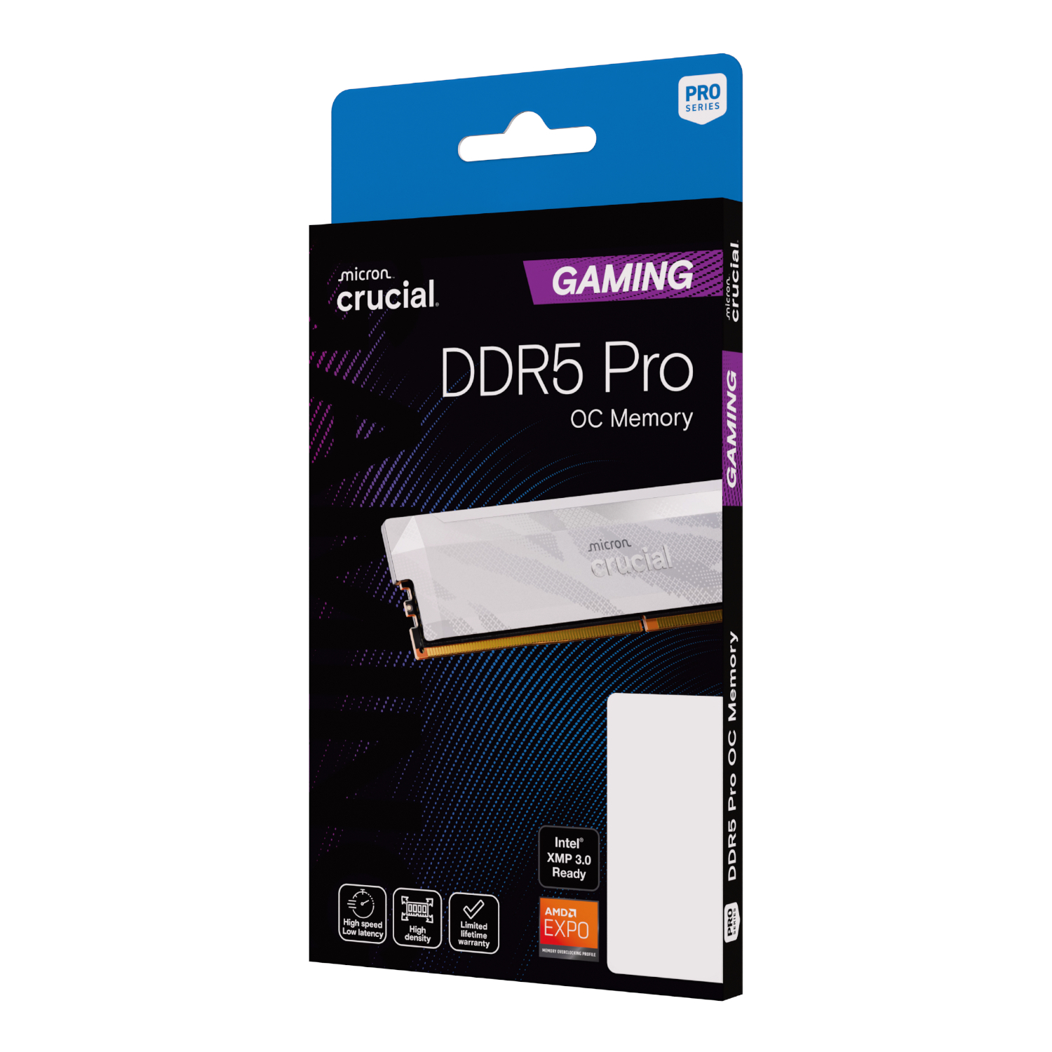 Crucial Pro 16GB 6400Mhz DDR5 Desktop OC Gaming Memory - White Crucial Pro 16GB 6400Mhz DDR5 Desktop OC Gaming Memory - White