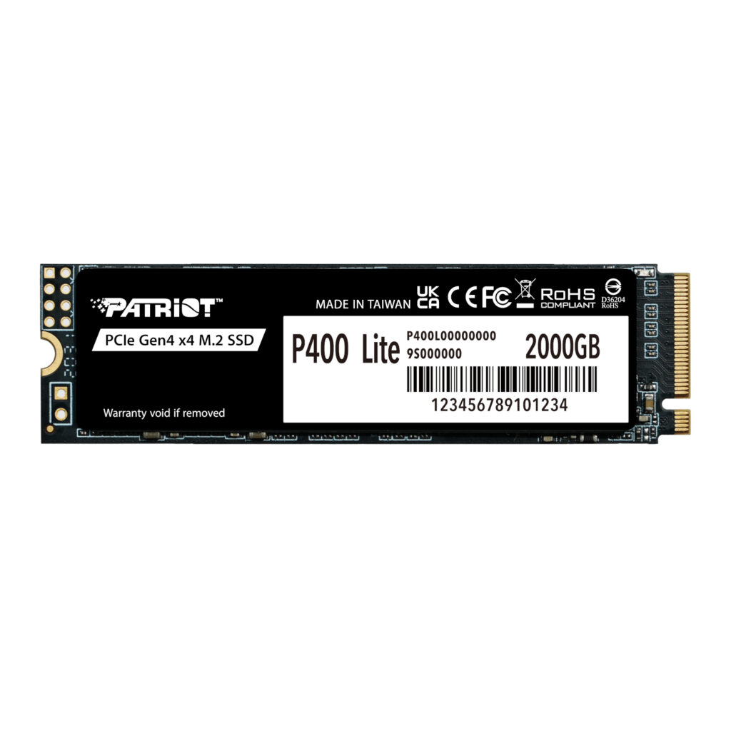 Patriot P400 Lite 2TB M.2 PCIe Gen 4 x4 NVMe SSD - Image 2
