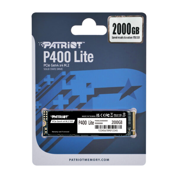 Patriot P400 Lite 2TB M.2 PCIe Gen 4 x4 NVMe SSD - Syntech
