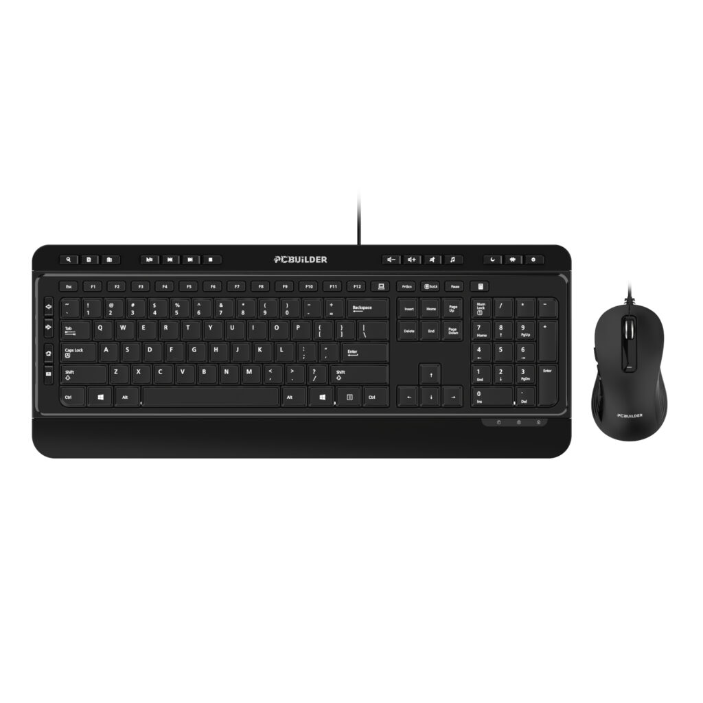 PCBuilder ALPHA Silent Wired Keyboard and Mouse Combo - Image 3