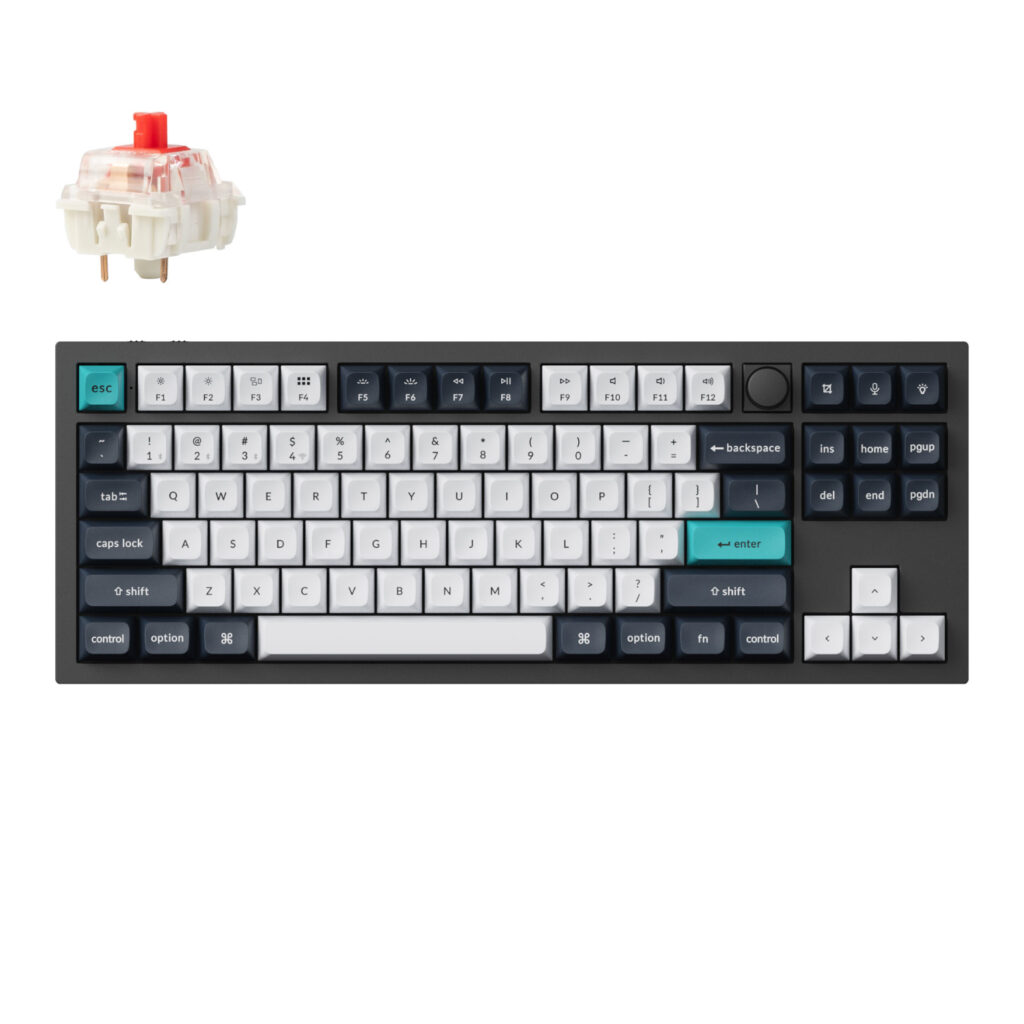 Keychron Q3 Max 80% Full Assembled Knob Red Switch Hot-Swap Gateron Jupiter RGB Wireless Keyboard - Black - Image 3