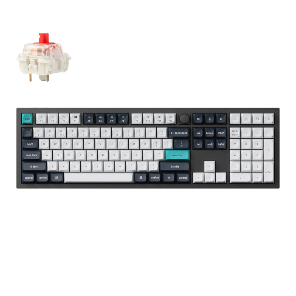 Keychron Q6 Max 100% Full Assembled Knob Red Switch Hot-Swap Gateron Jupiter RGB Wireless Keyboard - Black - Image 4