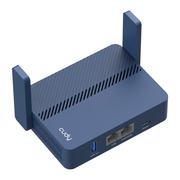 Cudy AX3000 2.5G Wi-Fi 6 Mini VPN Travel Router - Navy Blue - Syntech