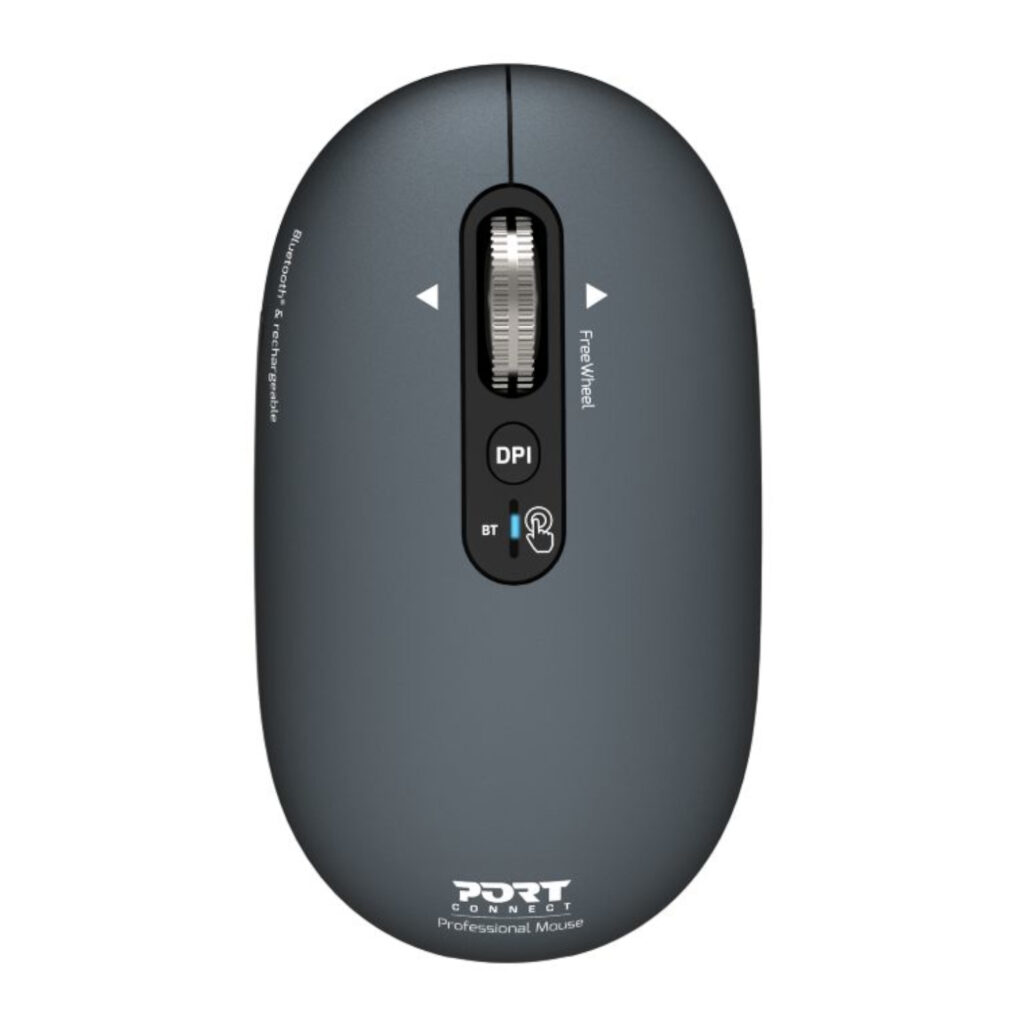 Port Connect PURE MAC Rechargeable Wireless and Bluetooth Mouse - Shadow - Image 3