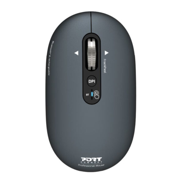 Port Connect PURE MAC Rechargeable Wireless & Bluetooth Mouse - Shadow