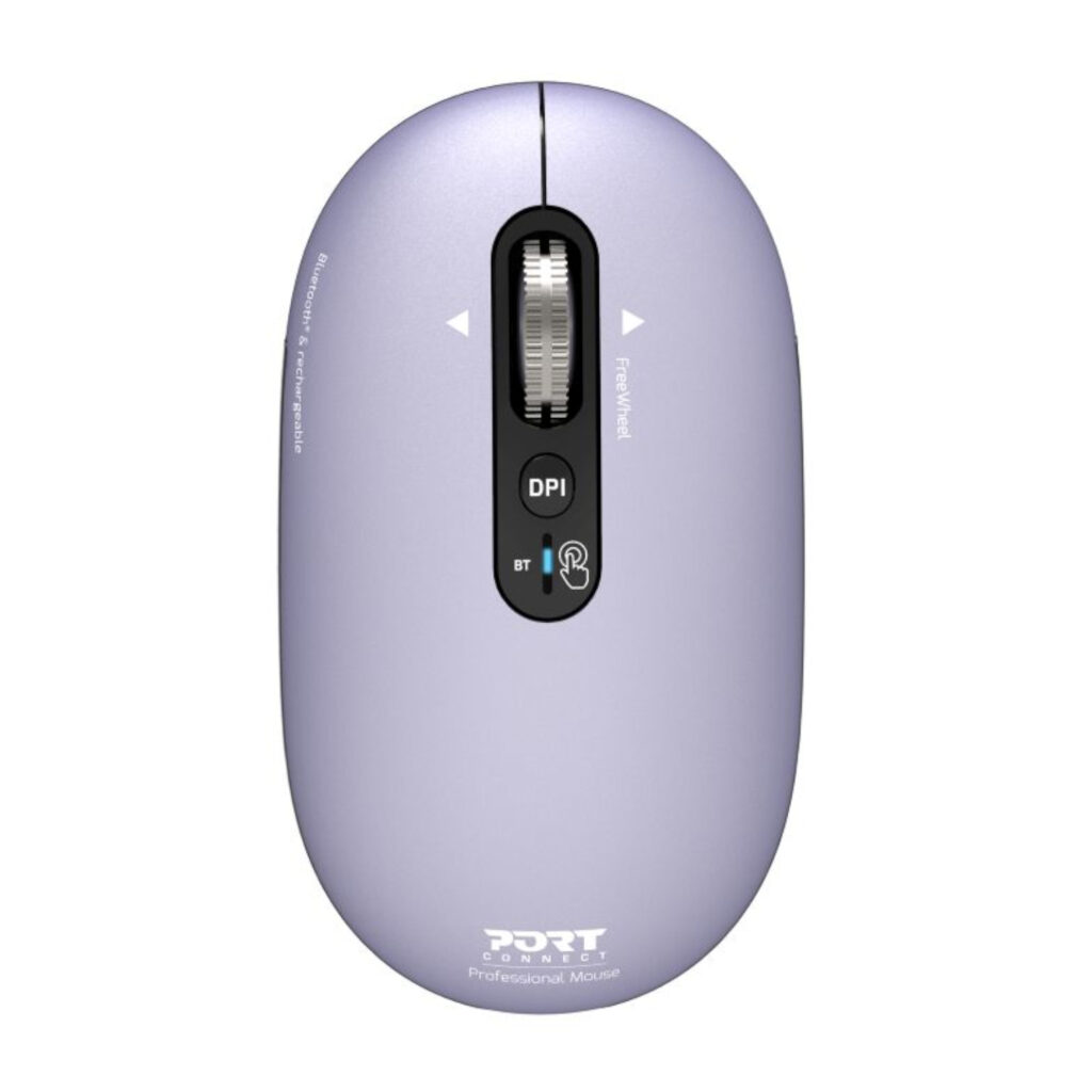 Port Connect PURE MAC Rechargeable Wireless and Bluetooth Mouse - Iris - Image 2