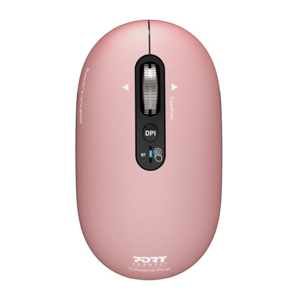 Port Connect PURE MAC Rechargeable Wireless and Bluetooth Mouse - Copper Rose - Image 1