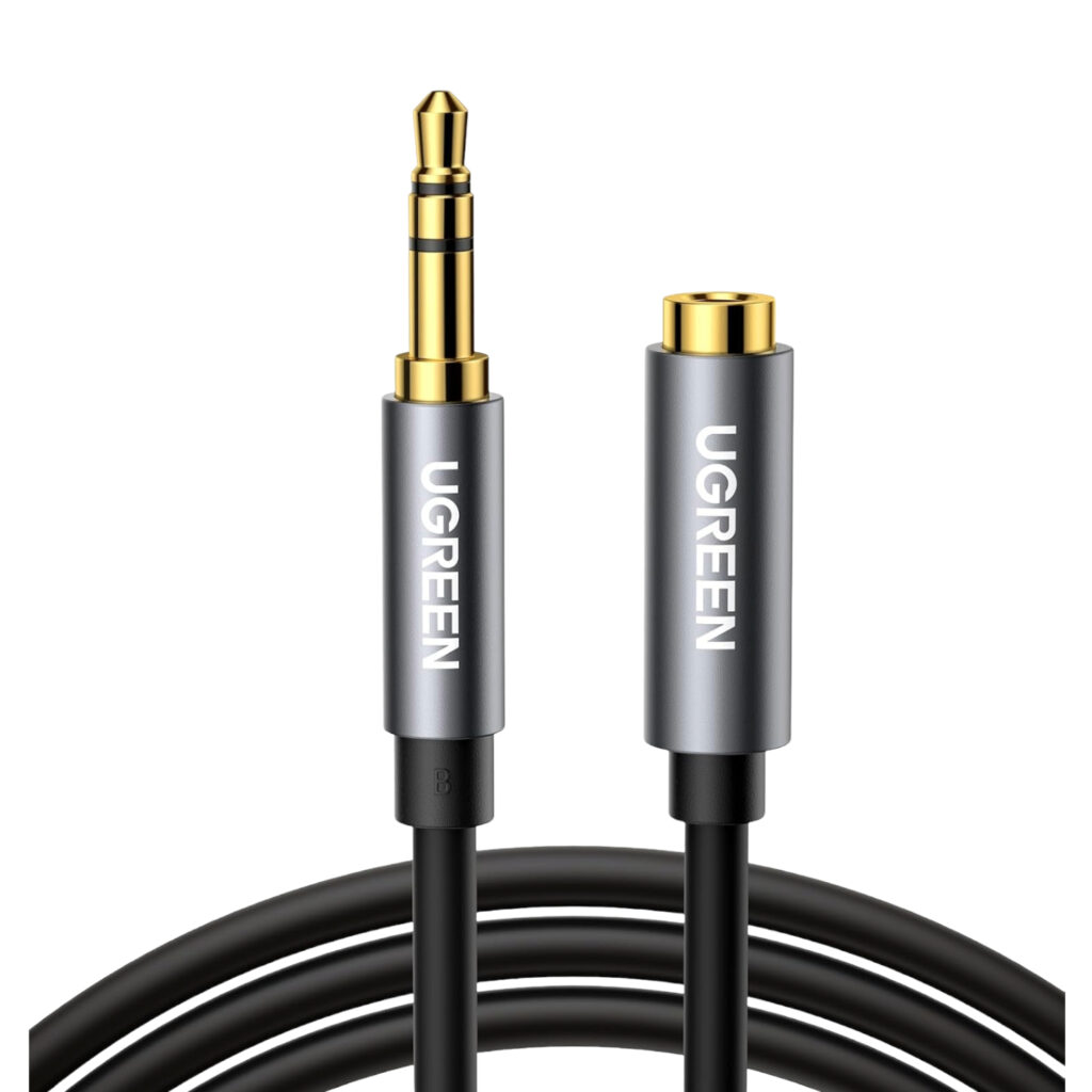 UGREEN AV118 3.5mm AUX Extension Cable 2m – Male to Female –(Black) - Image 5