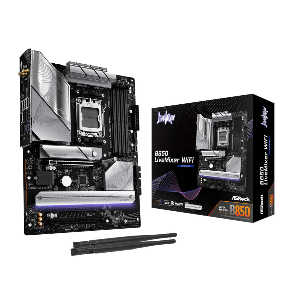 ASRock B850 LiveMixer WiFi AM5 ATX Gaming Motherboard - Image 2