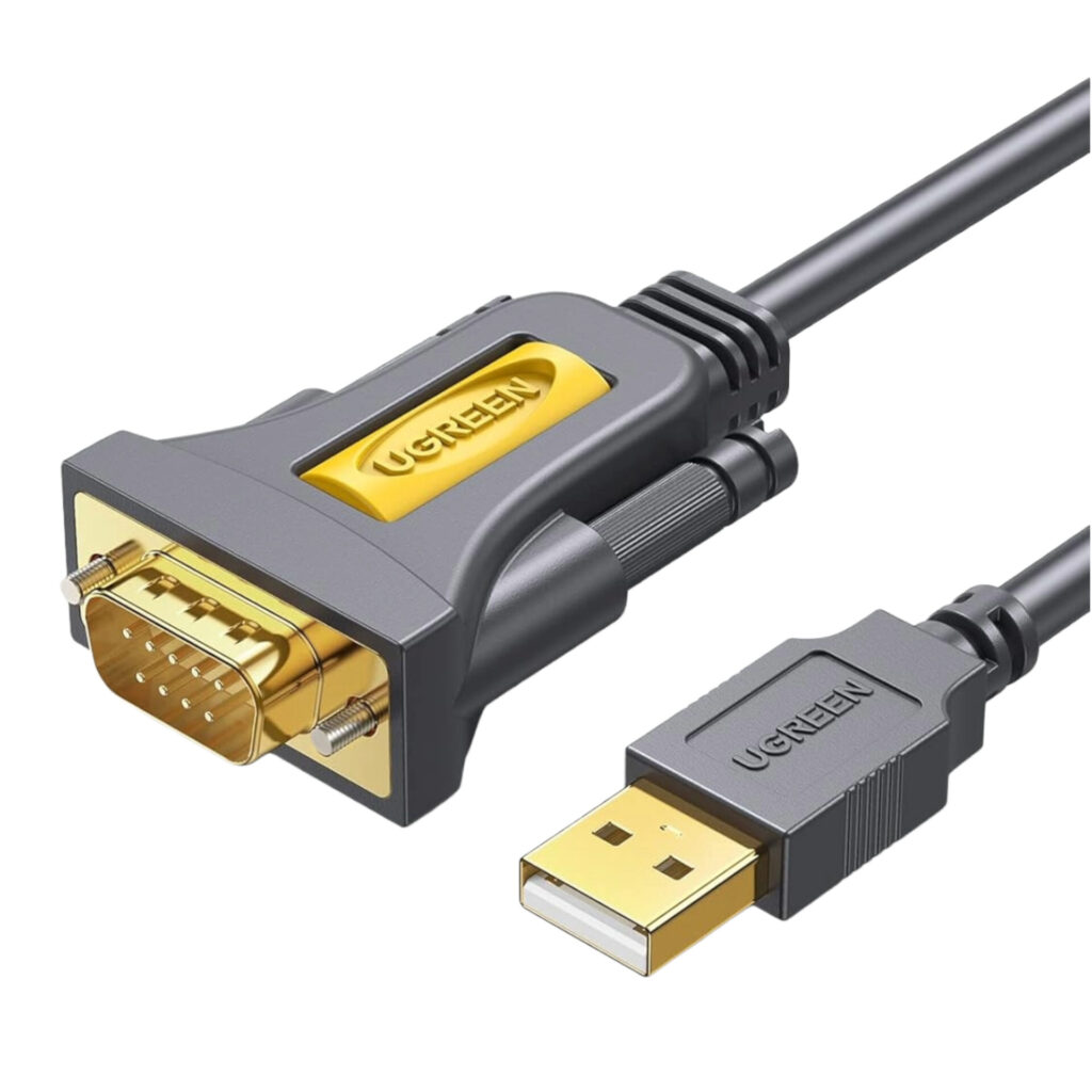 UGREEN USB 2.0 to RS-232 Serial Adapter Cable (USB-A Male to DB9 Male)-Black - Image 1