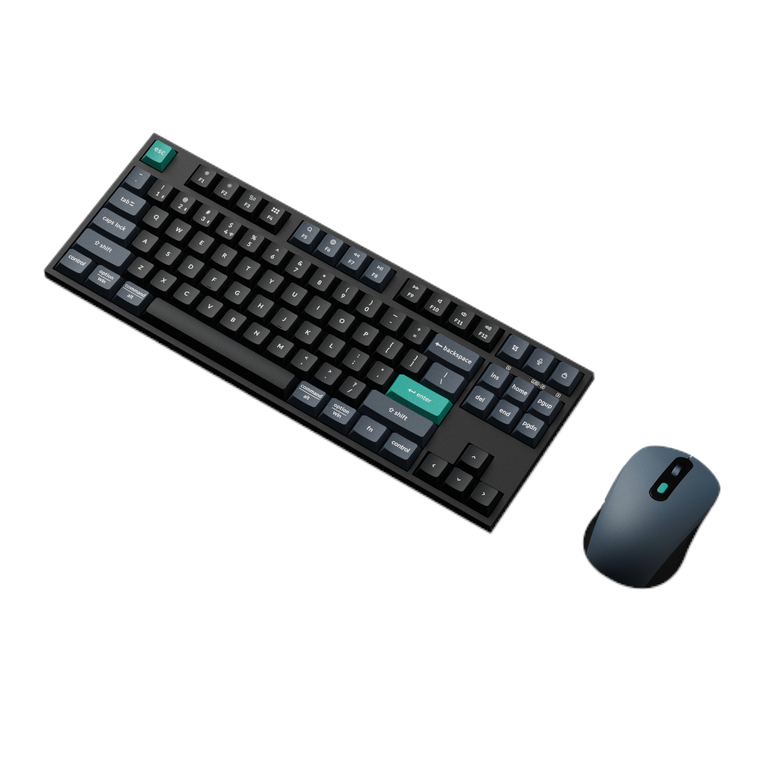 Keychron B33 80% TKL Wireless Keyboard and Mouse Combo – Black/Green
