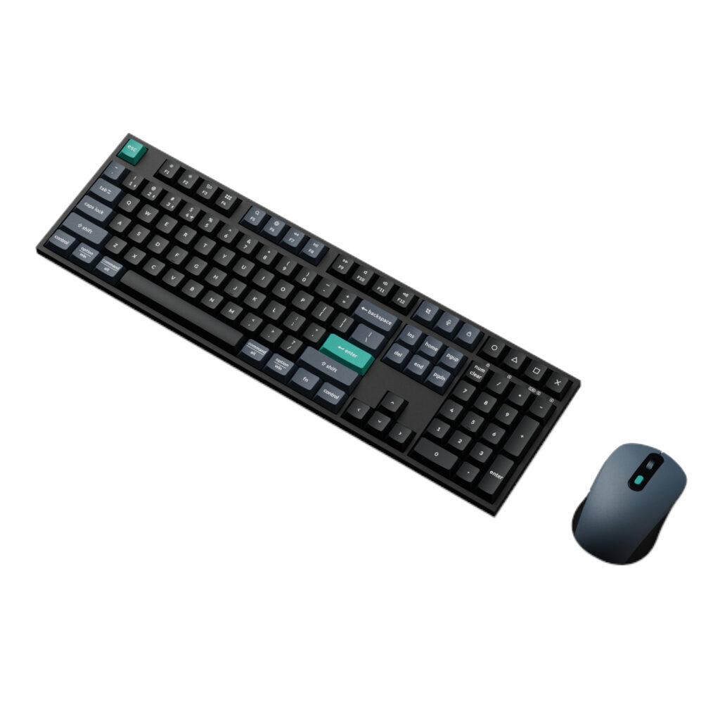 Keychron B36 100% Layout Wireless Keyboard and Mouse Combo – Black/Green - Image 2