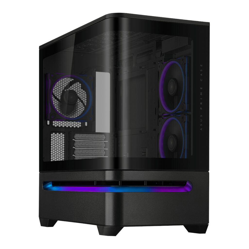 Asus Prime AP202 ARGB Curved Tempered Glass Micro-ATX Chassis – Black - Image 6