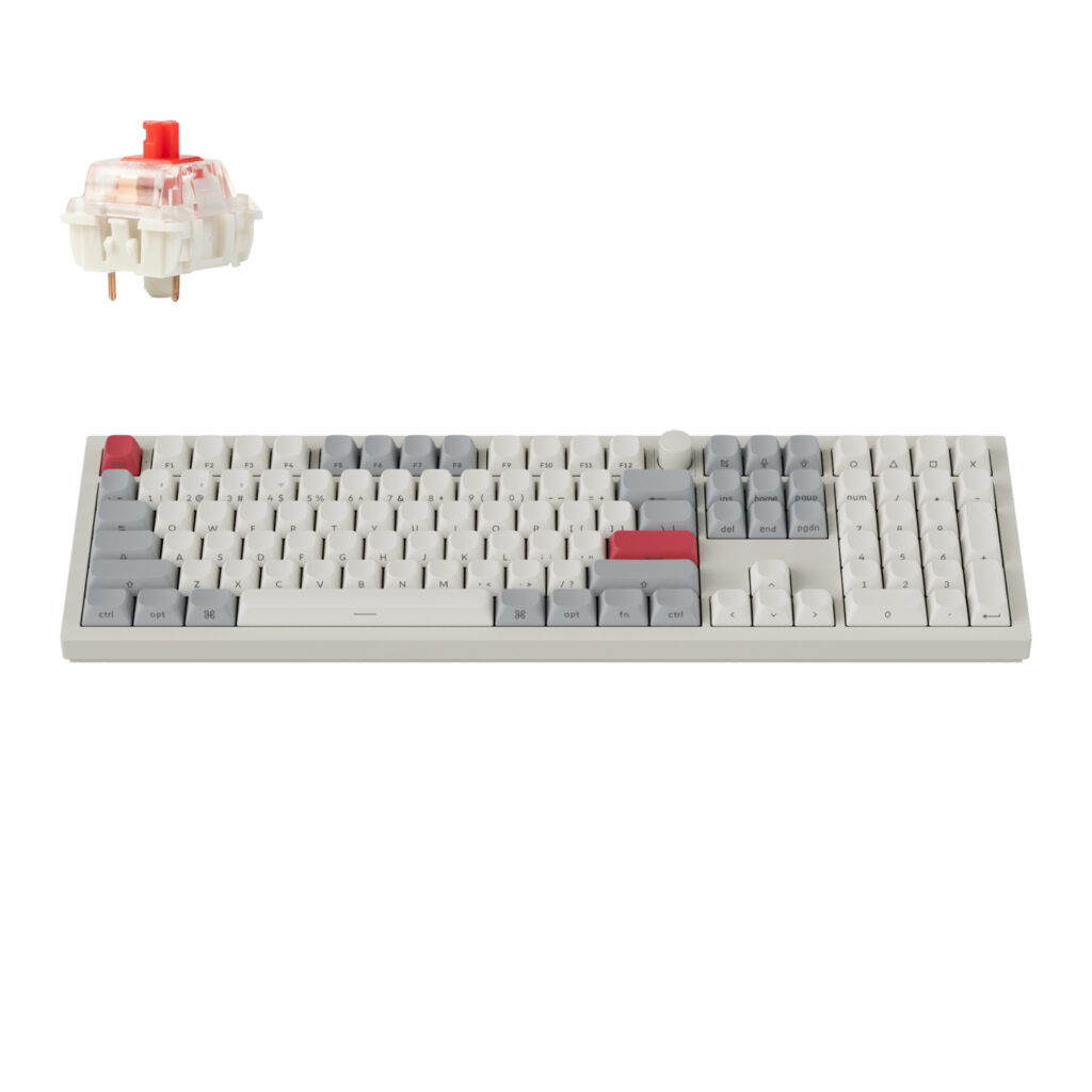 Keychron Q6 Max QMK/VIA Wireless Custom Mechanical Keyboard OSA Gateron Red Jupiter Switches - Shell White - Image 2