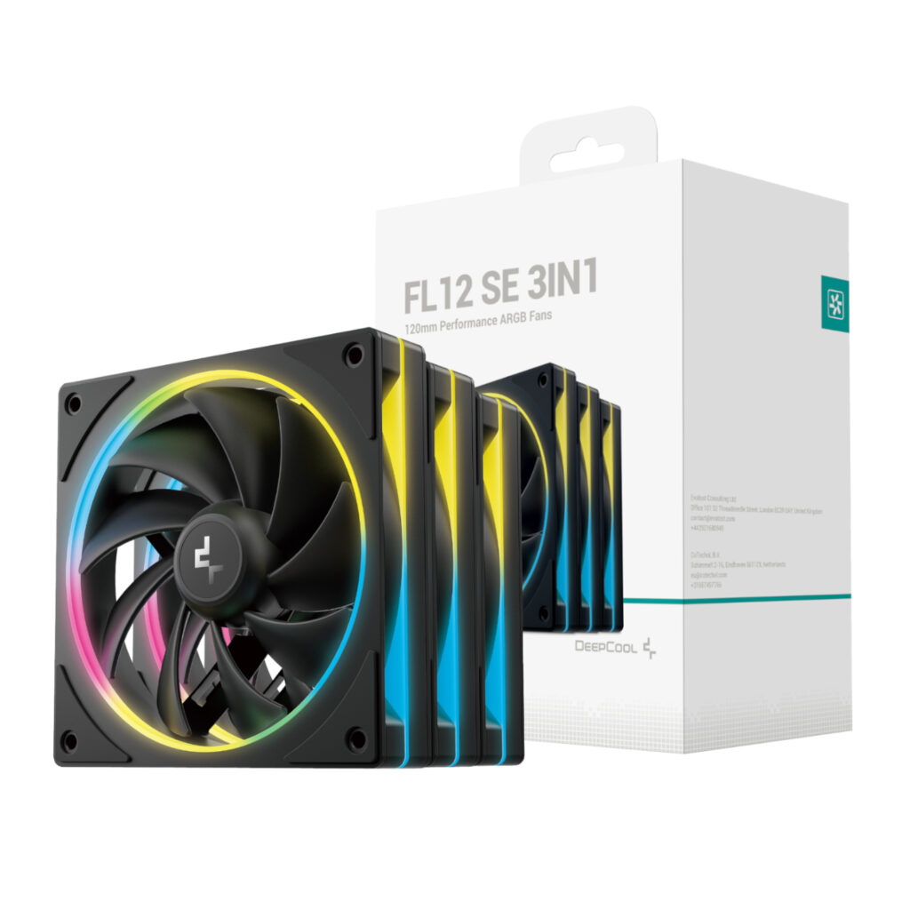 DeepCool FL12 SE 3-in-1 ARGB 120mm Fan Pack - Black - Image 2