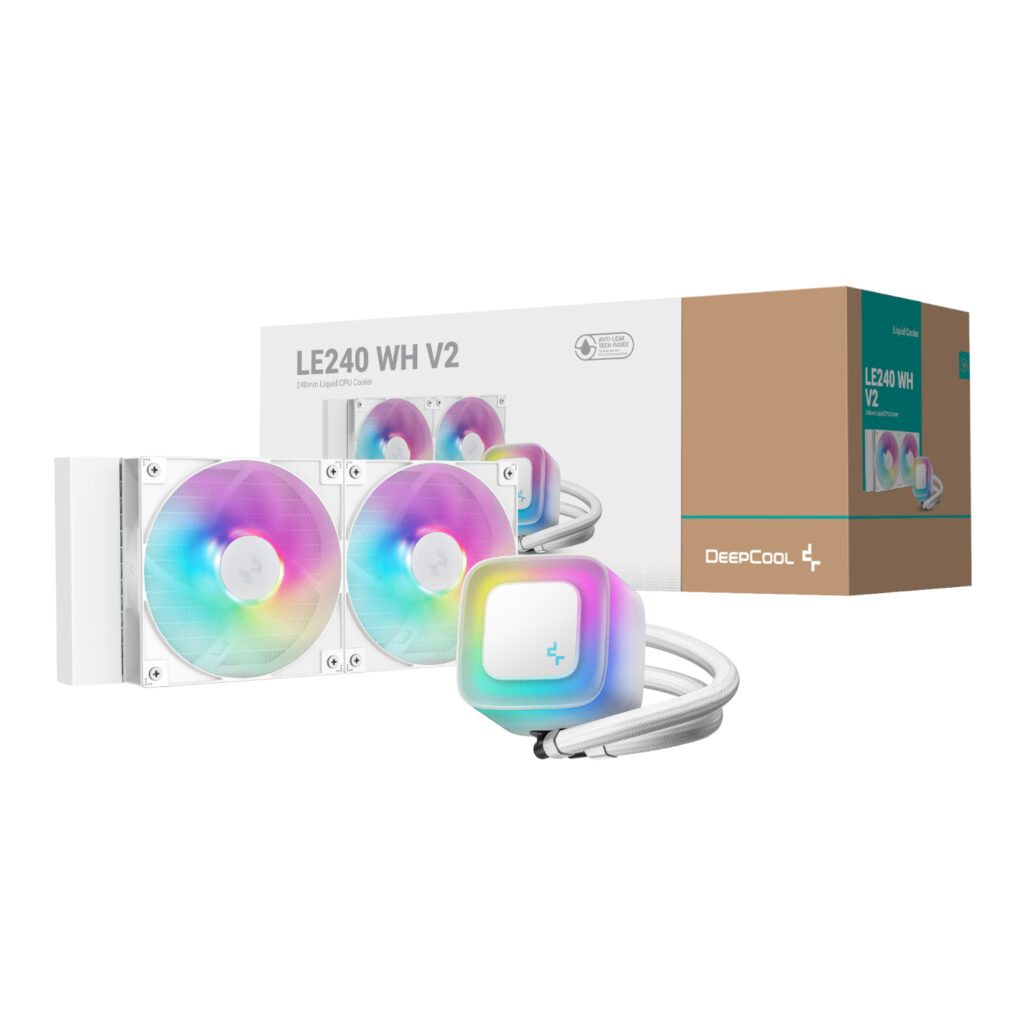 DeepCool LE240 V2 240mm ARGB AIO CPU Liquid Cooler - White - Image 3