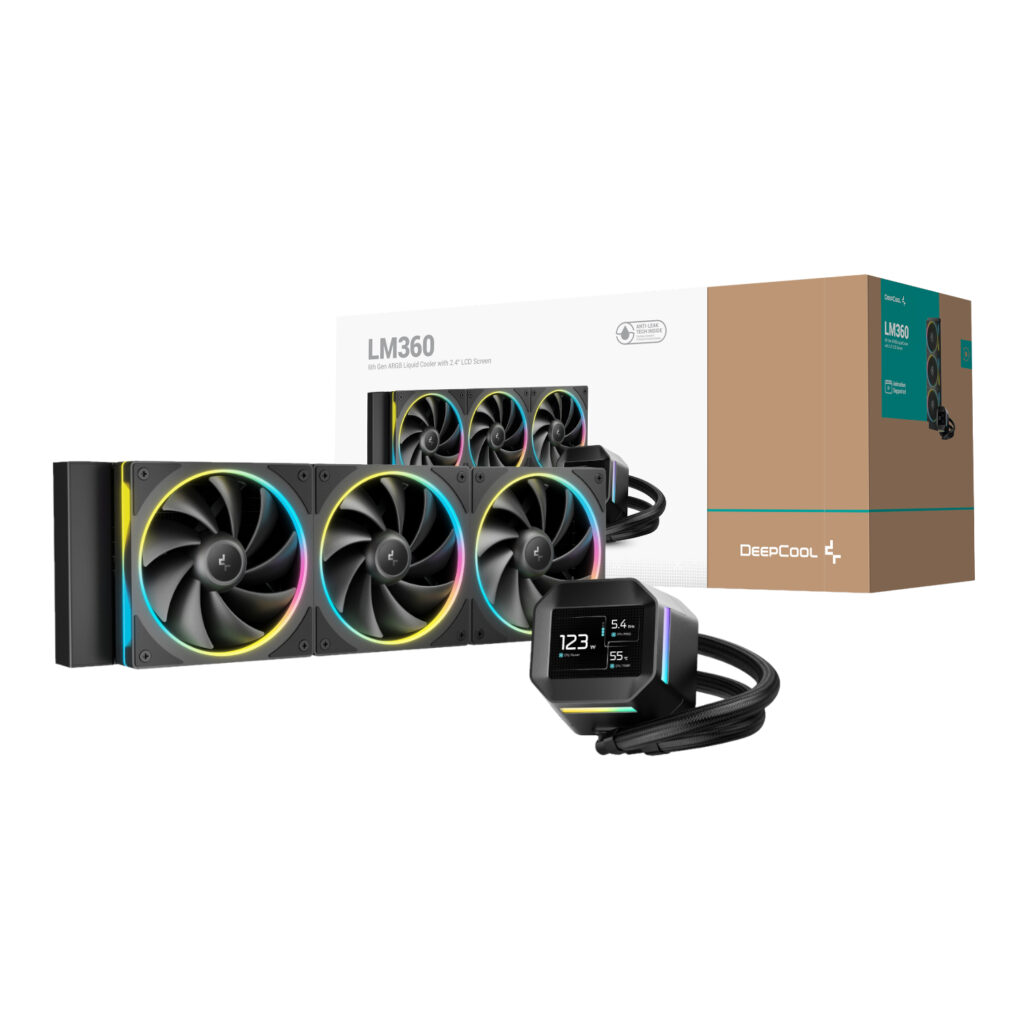 DeepCool LM360 ARGB 360mm AIO CPU Liquid Cooler - Black - Image 6