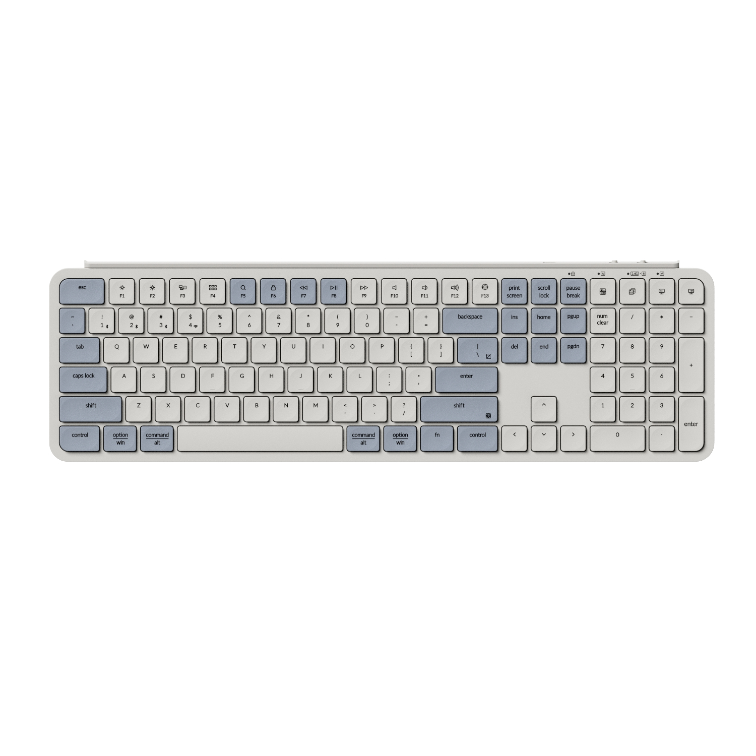 Keychron B6 Pro Ultra-Slim 100% Wireless Keyboard - Retro Blue