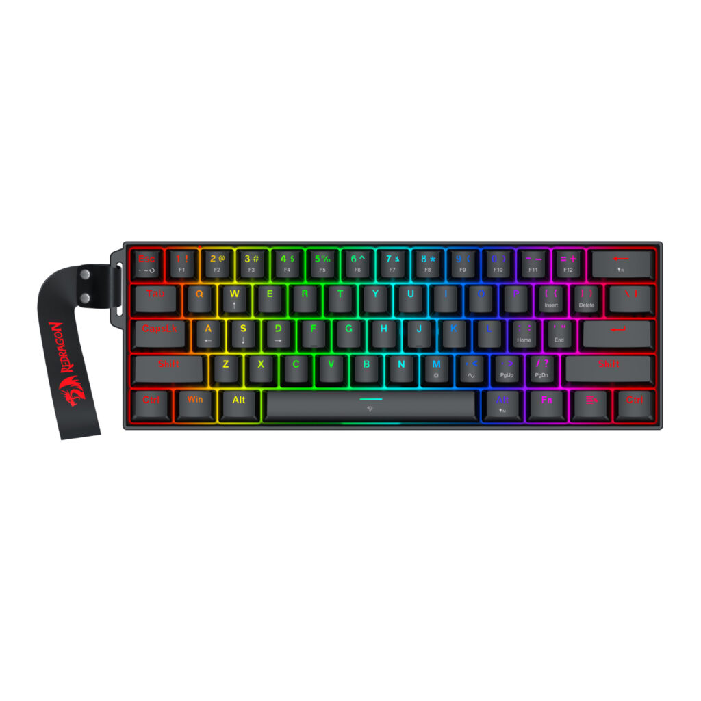 Redragon FIZZ Magnetic Plus 60% RGB Gaming Keyboard - Black - Image 1