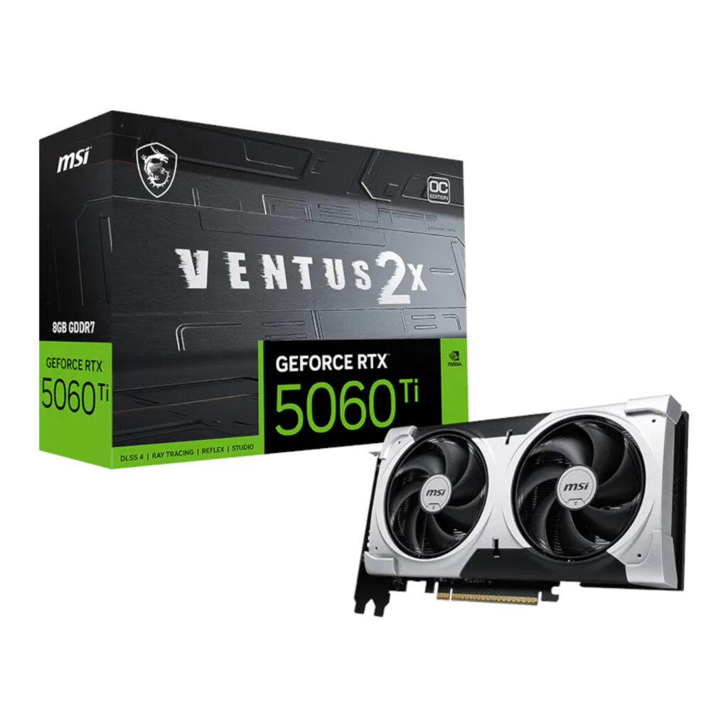 MSI Nvidia GeForce RTX 5060TI VENTUS 2X OC PLUS 8GB Graphics Card - Image 3