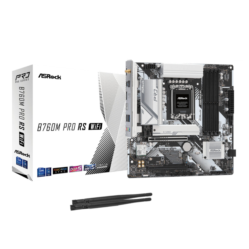 ASRock B760M Pro RS WiFi Intel LGA 1700 MATX Gaming Motherboard - Image 4