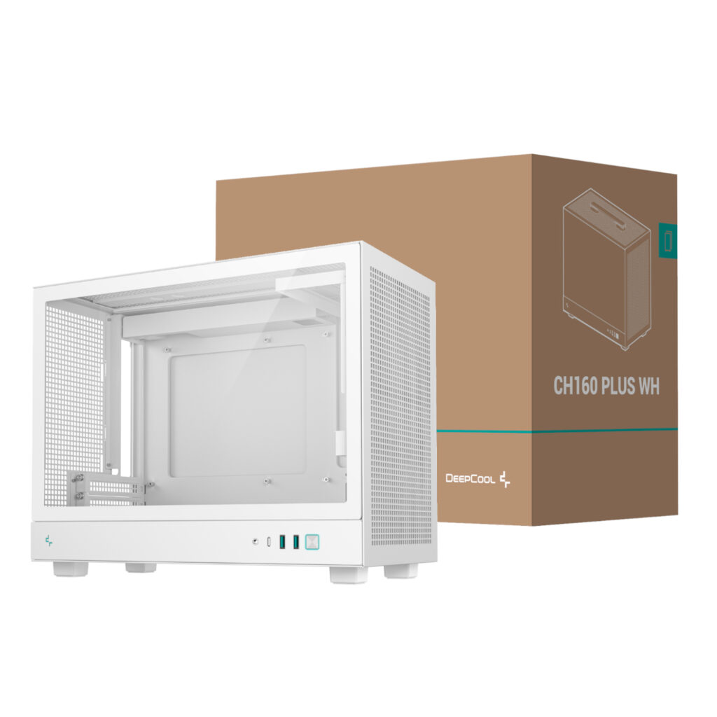 DeepCool CH160 PLUS Micro-ATX Chassis - White - Image 4