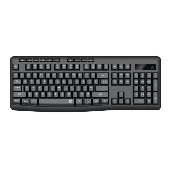 Redragon BK-7367 Full-size Ergonomic Wireless Membrane Office Keyboard - Black