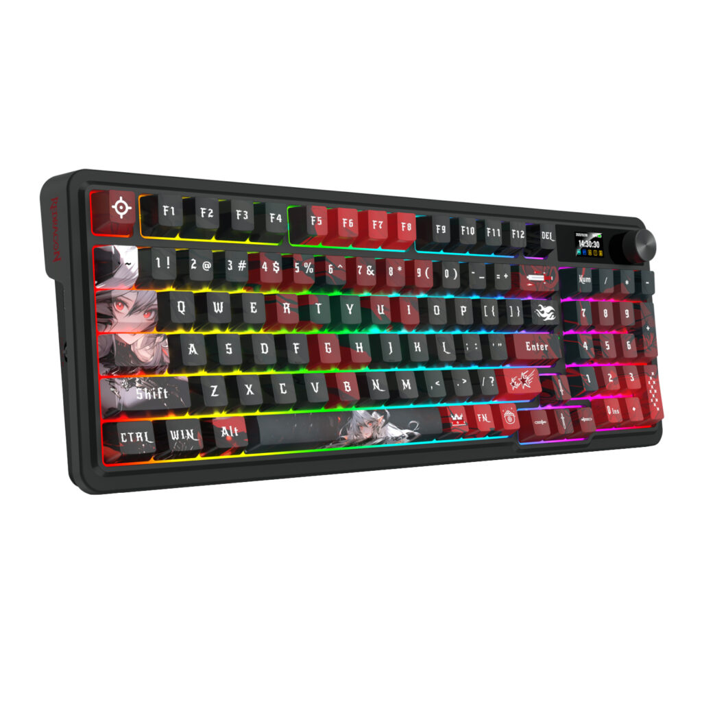 Redragon K719AK ARTEMIS PRO RGB Wireless LCD Mechanical Gaming Keyboard (Anime Edition) - Image 7