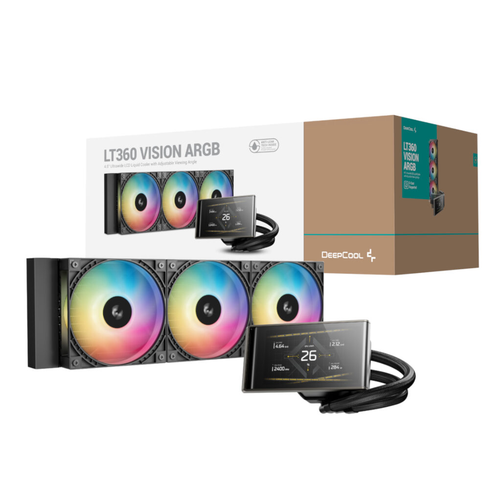 DeepCool LT360 VISION ARGB 4.5" LCD All-in-one CPU Liquid Cooler - Black - Image 6