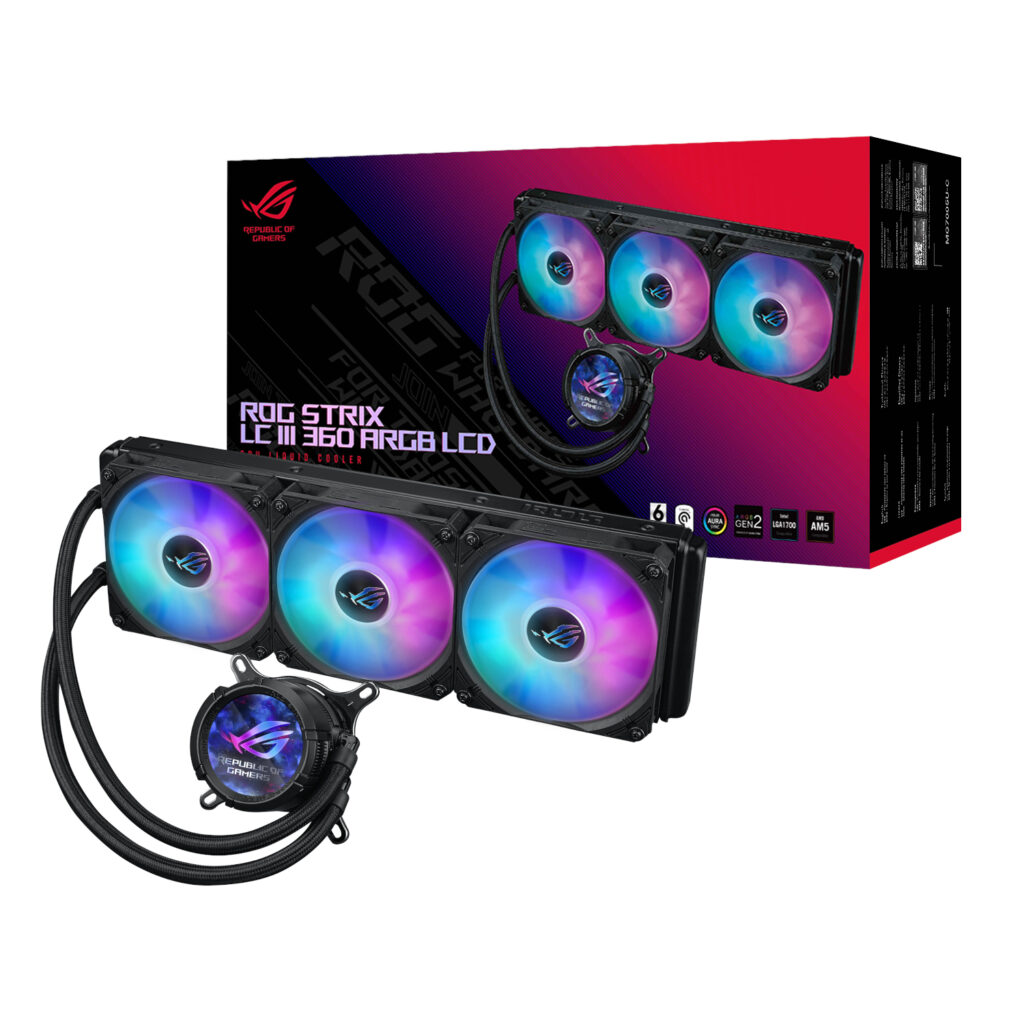 Asus ROG STRIX LC III 360 ARGB LCD All-in-one CPU Liquid Cooler - Black - Image 4