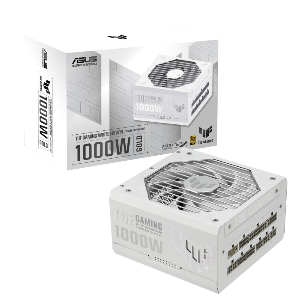Asus TUF Gaming 1000W 80 PLUS Gold ATX Modular Power Supply - White - Image 2