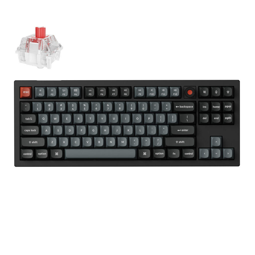 Keychron V3 Ultra 80% 8K Red Switch Hot-Swap RGB Wireless Keyboard - Black - Image 3
