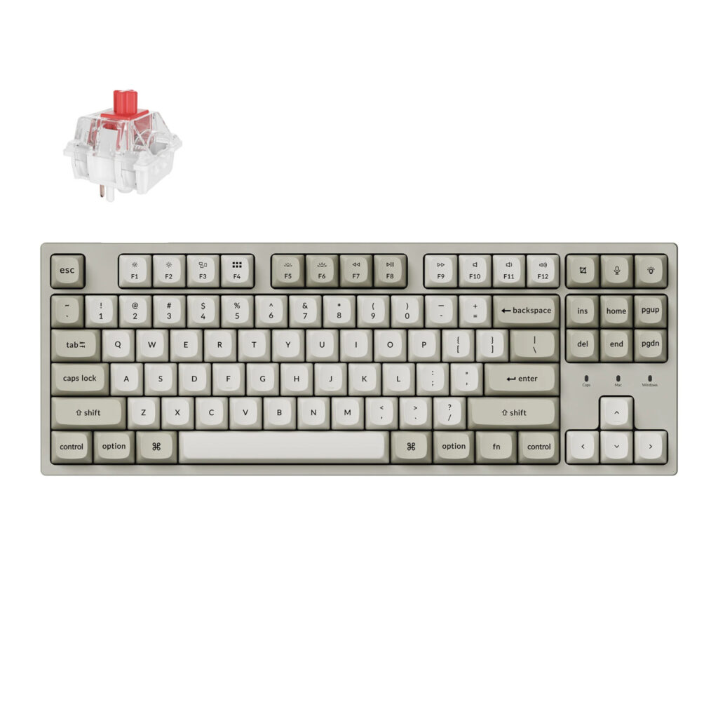 Keychron C1 Pro 8K 80% Super Red Hot-swappable RGB Wired Mechanical Keyboard - Image 1
