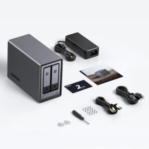 UGreen NASync DXP2800 2 Bay NAS with Seagate Ironwolf NAS 16TB SATA Hard Drive Bundle (2x 8TB)