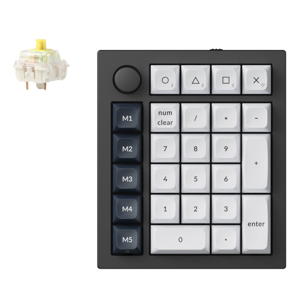 Keychron Q0 Max QMK Gateron Jupiter Banana RGB Wireless Custom Number Pad Shell White - Image 3