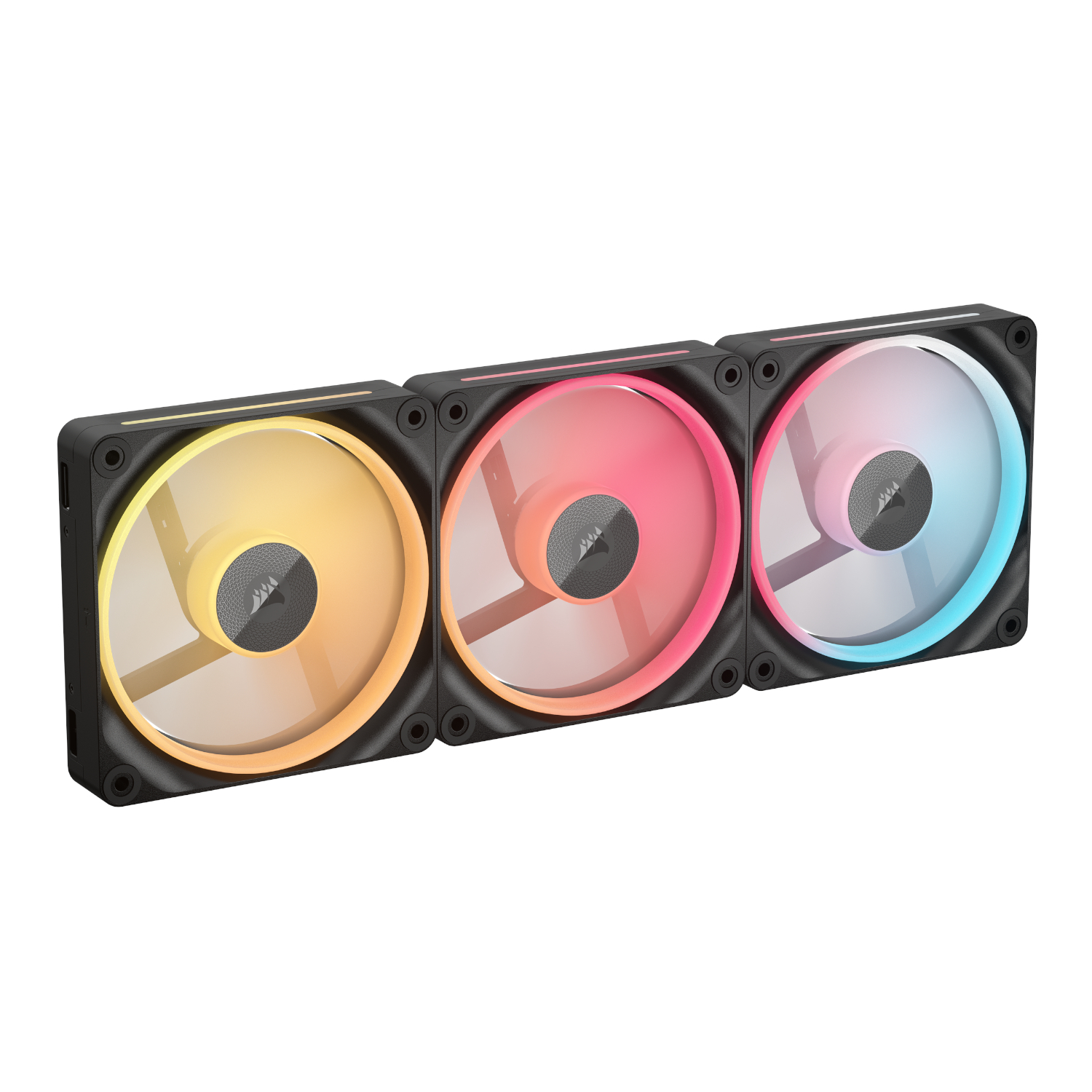 Corsair iCUE LINK LX120-R RGB 120mm PWM Reverse Fans Starter Kit 3-Pack 2