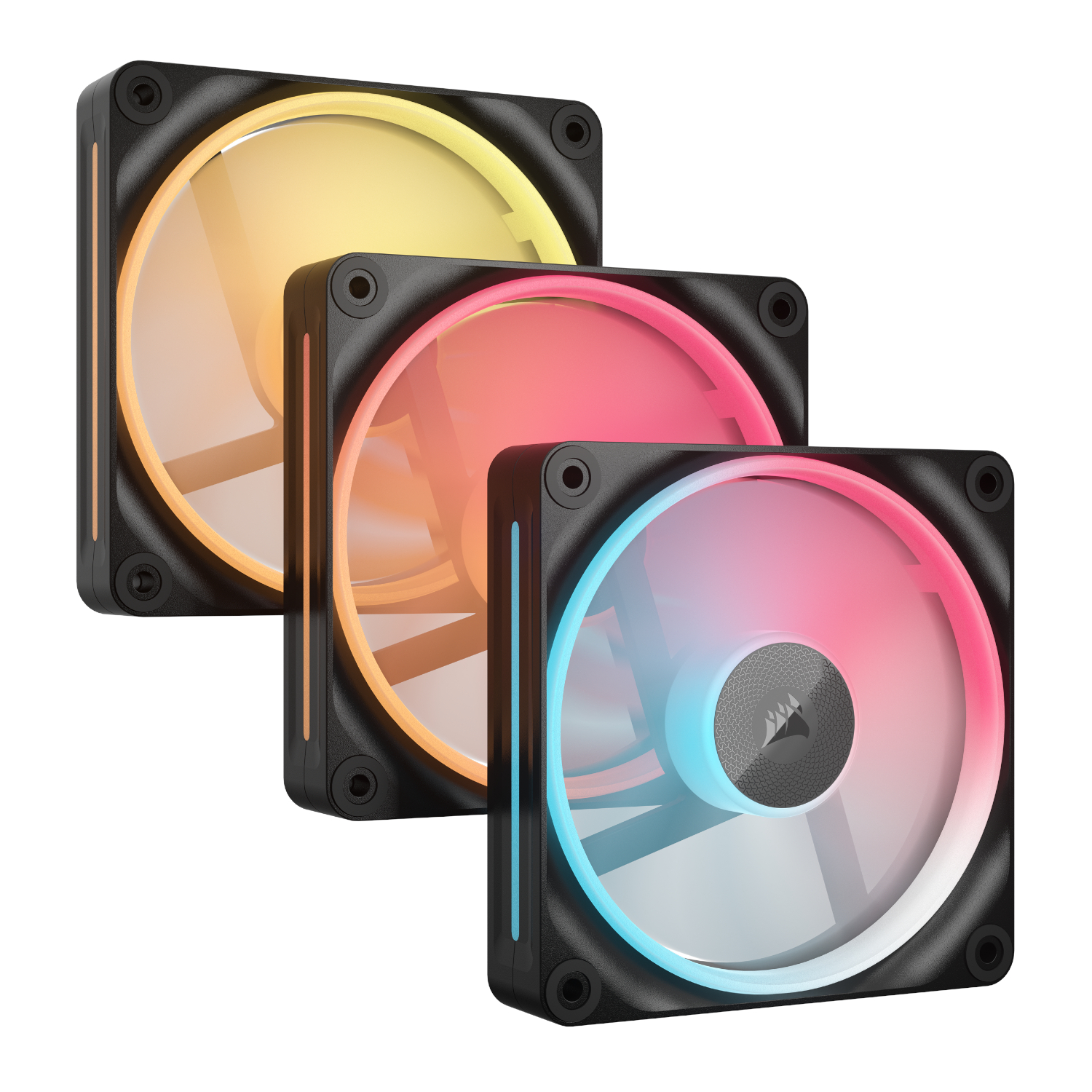 Corsair iCUE LINK LX120-R RGB 120mm PWM Reverse Fans Starter Kit 3-Pack 3