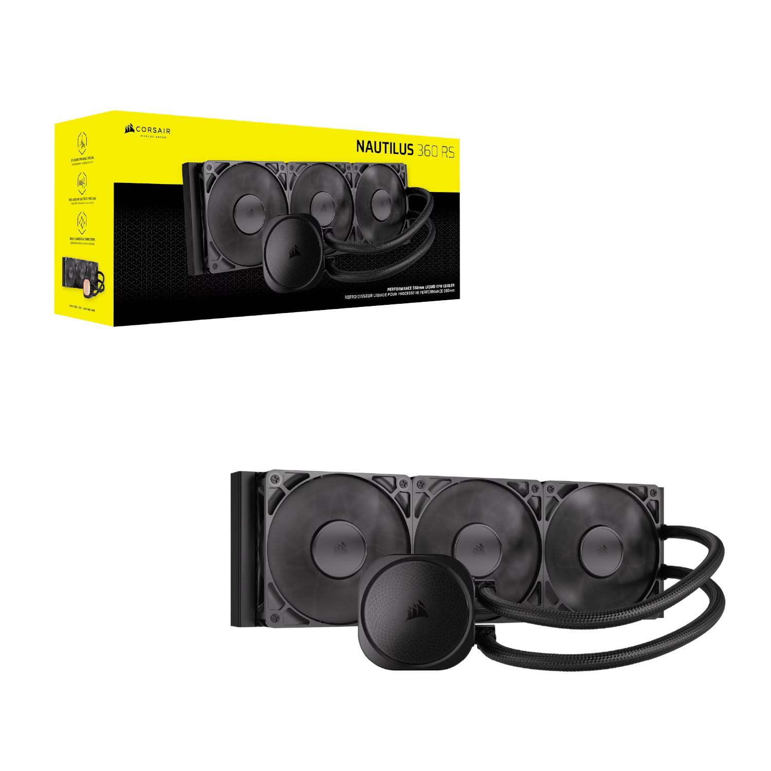 Corsair NAUTILUS 360 RS Liquid CPU Cooler - Black 6