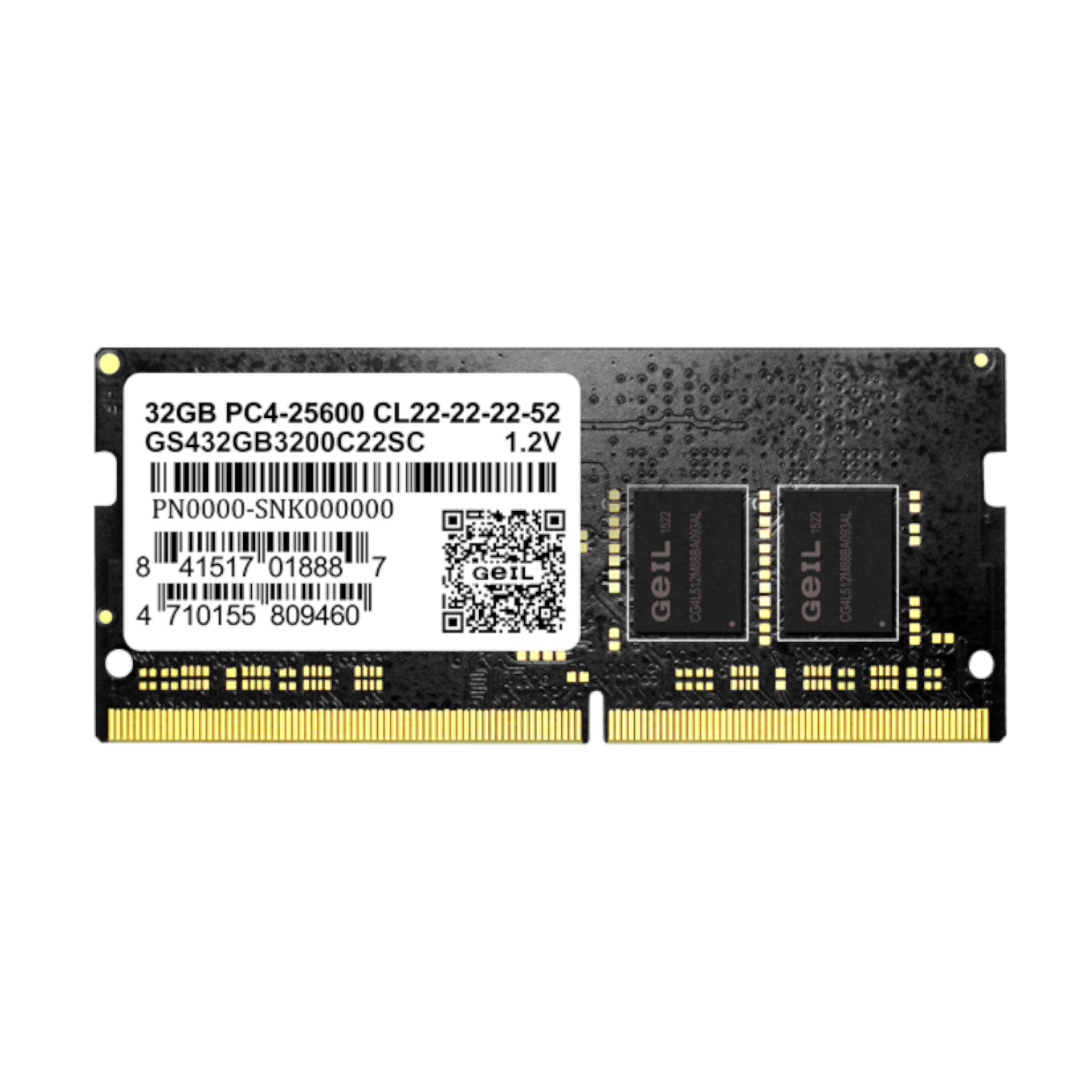 GeIL Pristine 32GB DDR4 3200MHz Notebook Memory - Syntech