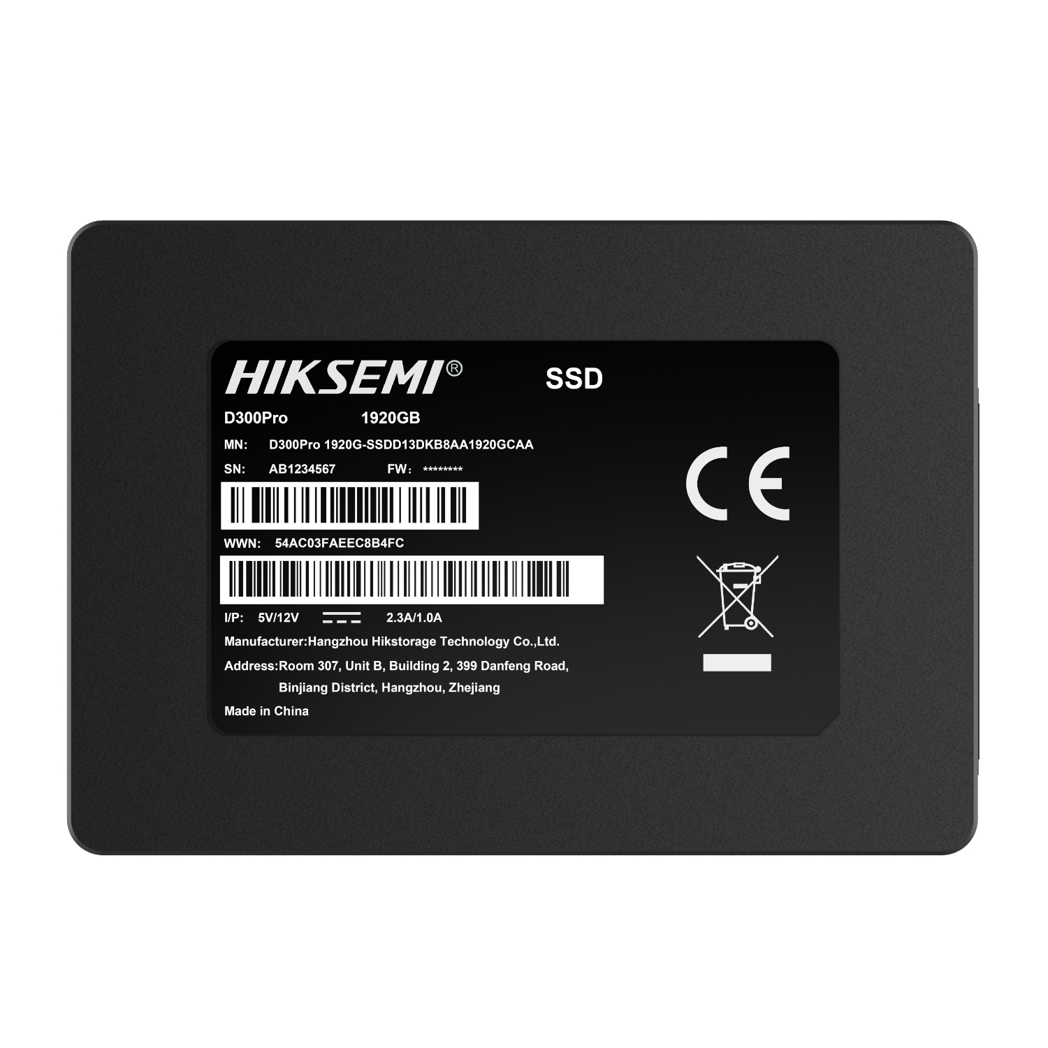 Hiksemi D300 PRO Tantalum Capacitor 1920GB SATA III Enterprise SSD 2