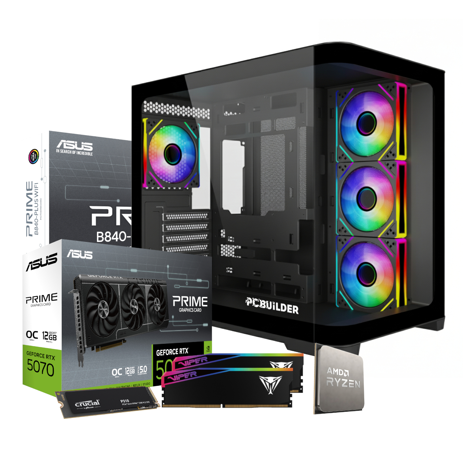 PCBuilder Ryzen 5 7600 MAVERICK Windows 11 Gaming PC 2