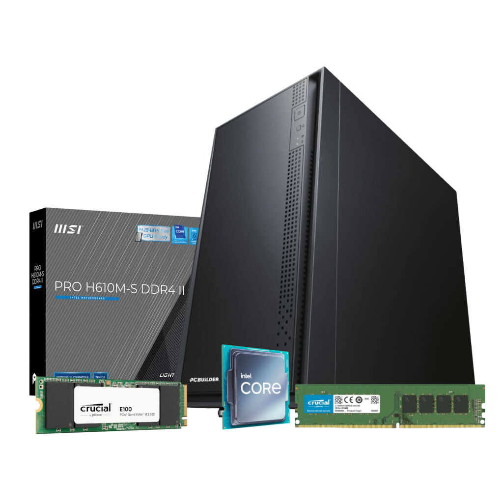 PCBuilder Intel i3-14100 OFFICE Master Windows 11 Desktop PC - Image 6