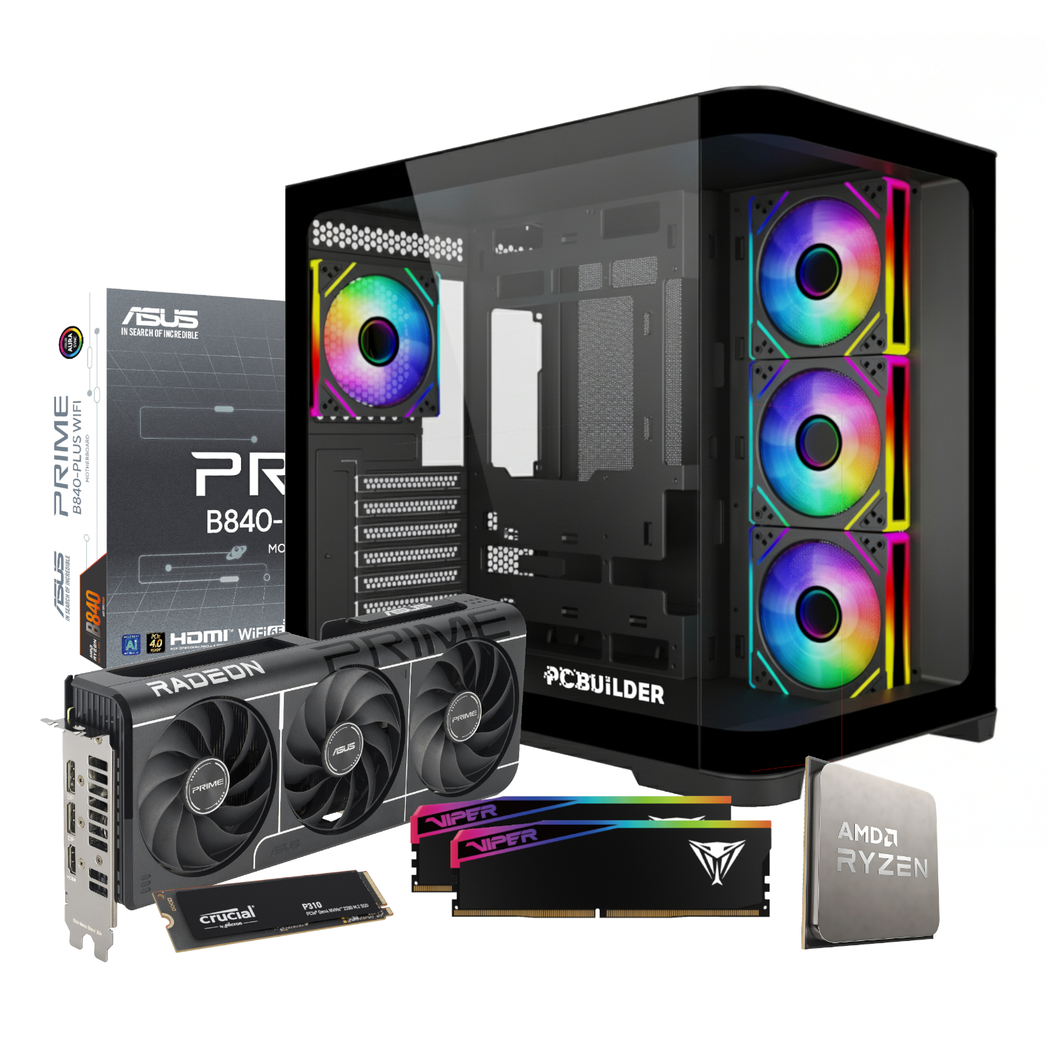 PCBuilder Ryzen 5 7600 SEEKER Windows 11 Gaming PC 2