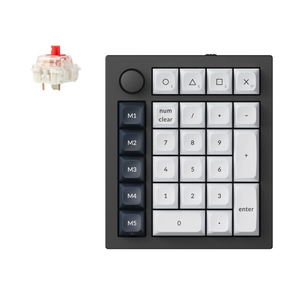 Keychron Q0 Max QMK Gateron Jupiter Red RGB Wireless Custom Number Pad Carbon Black - Image 1