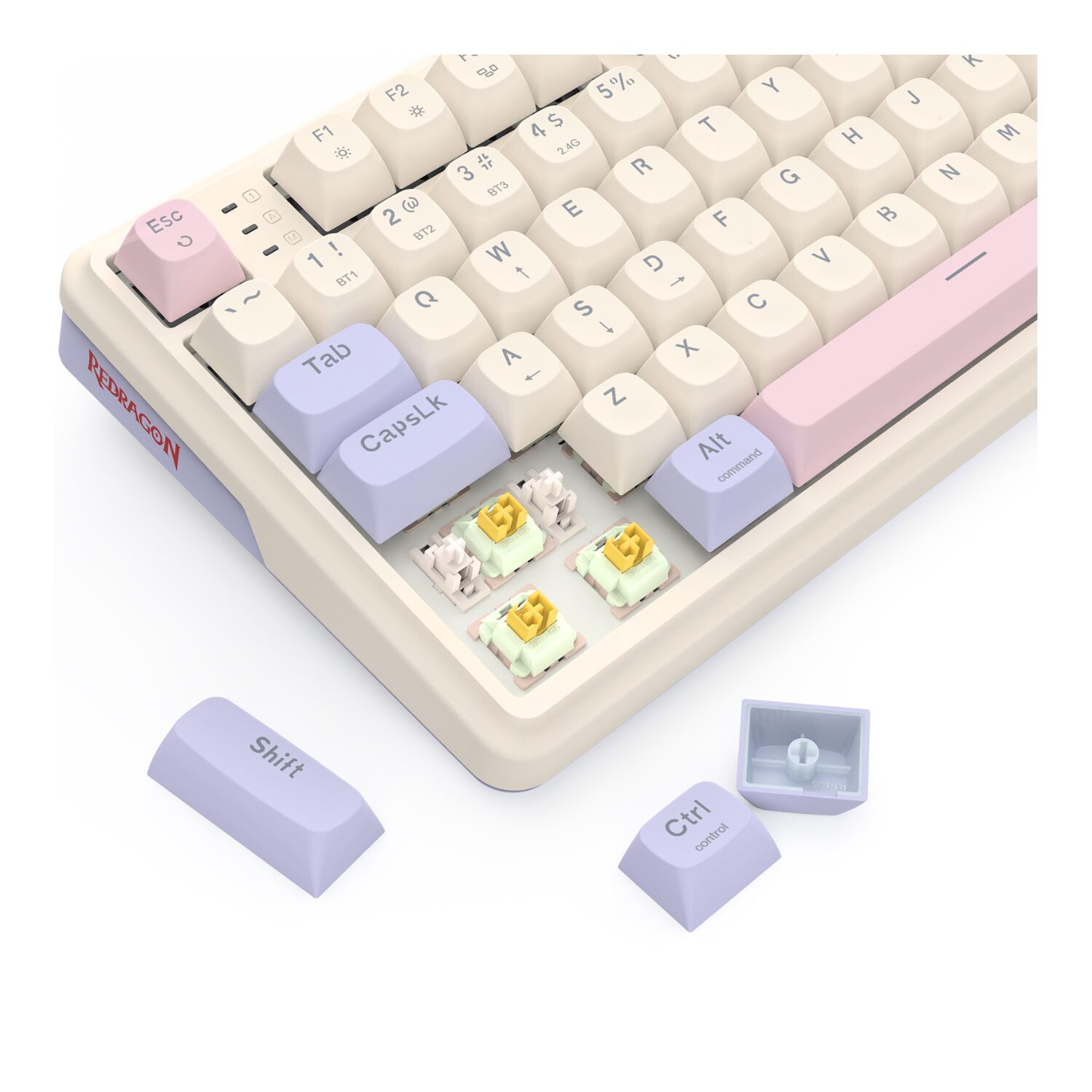 Redragon K768 EISA 100 RGB Wireless Gaming Keyboard - Lilac 7