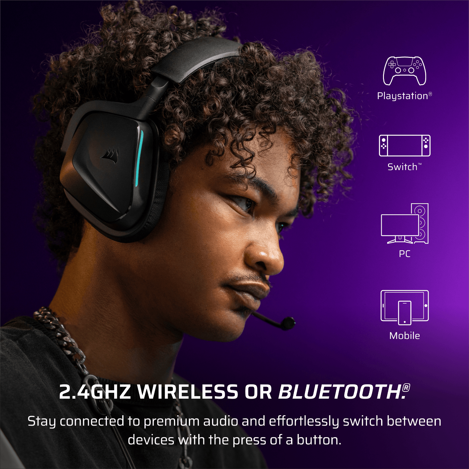 CORSAIR VOID WIRELESS v2 Gaming Headset - Carbon 12
