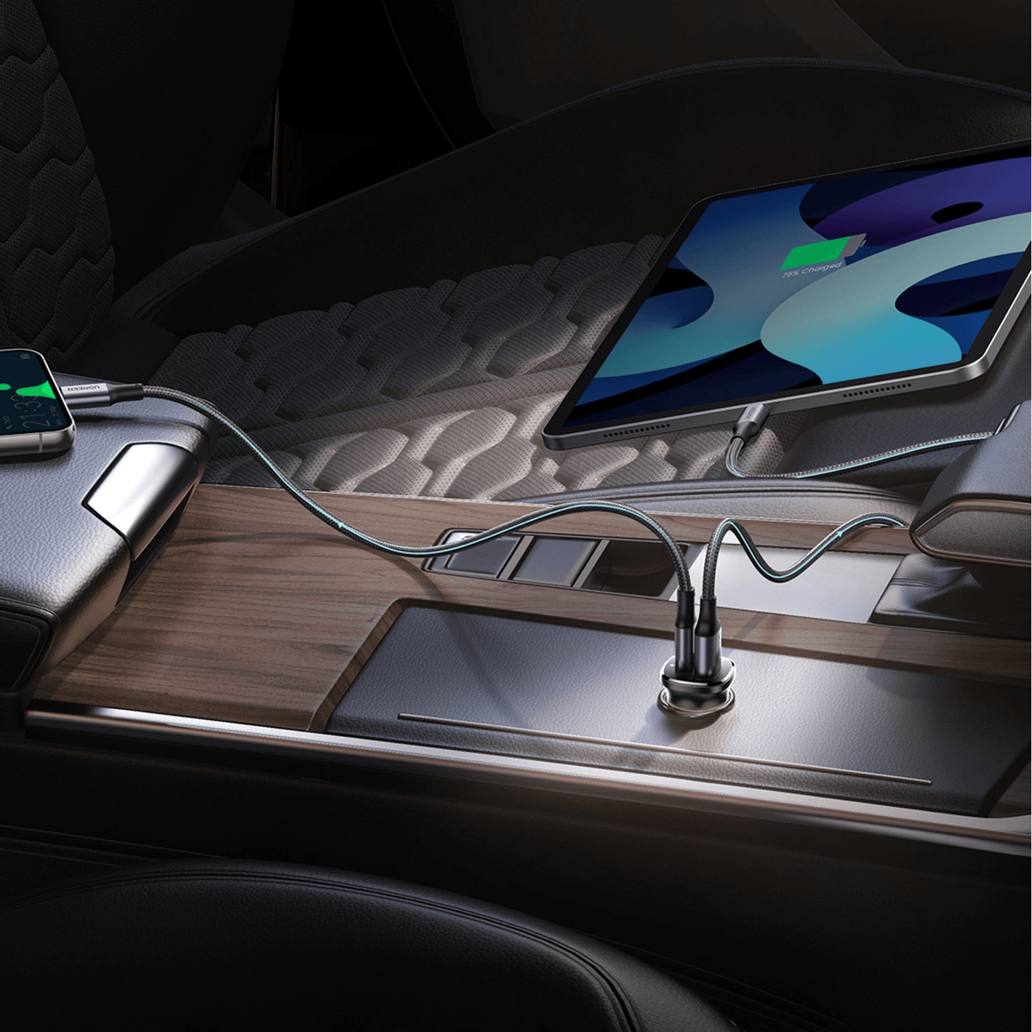 UGREEN Car Charger Fast Charging 30W 2Ports 4